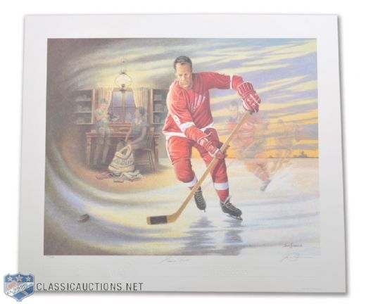 Gordie Howe Signed "Mr. Hockey" James Lumber LE Lithograph (2, 27 1/4" x 32") and Unsigned LE Lithographs (17, 21 1/2" x 25 1/2")