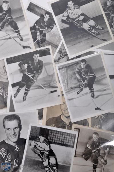 New York Rangers 1950s to 1970s Postcard and Media Photo Collection of 137