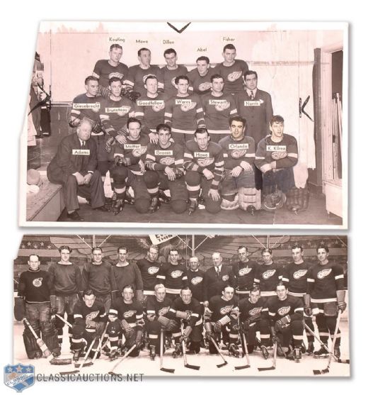 Detroit Red Wings 1933 and 1940 Team Photos