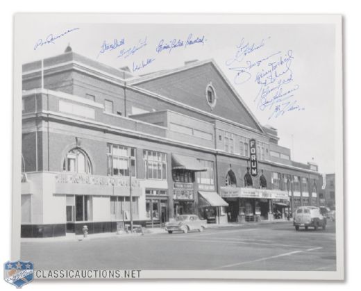 Photo of the Old Montreal Forum Autographed by 12 Canadiens Greats (16" x 20")