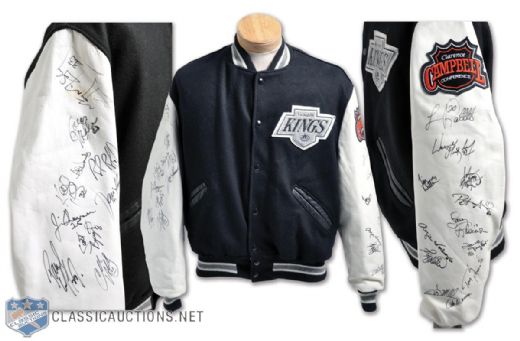 Los Angeles Kings 1992-93 Team-Signed Jacket by 22 with Gretzky, Kurri and Robitaille