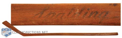 Early Century Spalding One-Piece Hockey Stick (49")