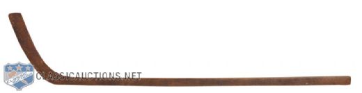 Early-1900s One-Piece Wood Hockey Stick