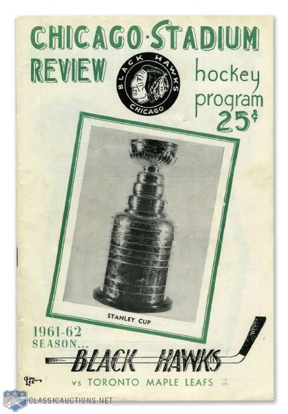 1962 Stanley Cup Finals Program - Chicago Black Hawks vs Toronto Maple Leafs - Cup-Winning Game!