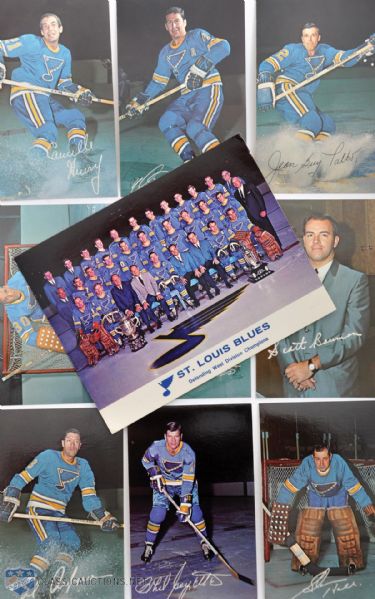 St. Louis Blues 1969-70 to 1974-75 Postcard and Media Photo Collection of 134