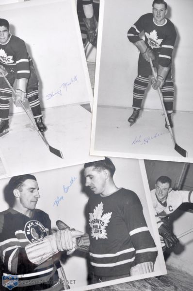 Vintage 1950s "Original Six" and AHL Photo and Picture Collection of 74 Plus 15 Other Pieces