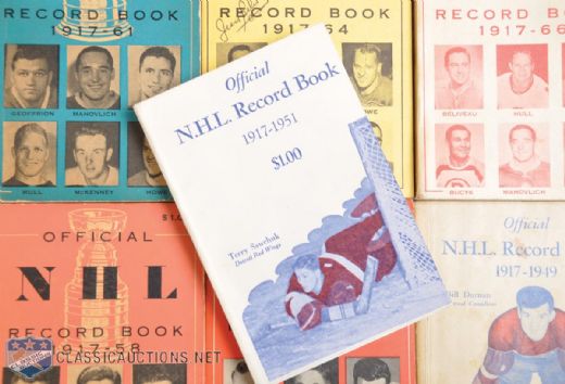 1949-1966 NHL Official Record Book Collection of 7