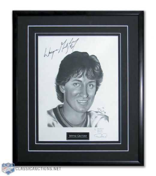 Wayne Gretzky Signed Art Portrait Proof Print by Daniel Parry - Original Artist Retouch 1/1 (18" x 21")