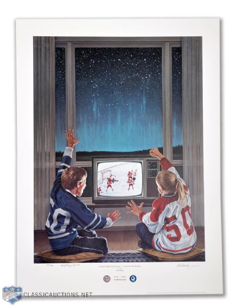Hockey Night in Canada Limited-Edition Art Print by Ken Danby Signed by Danby and Paul Henderson<br> (24" x 32")