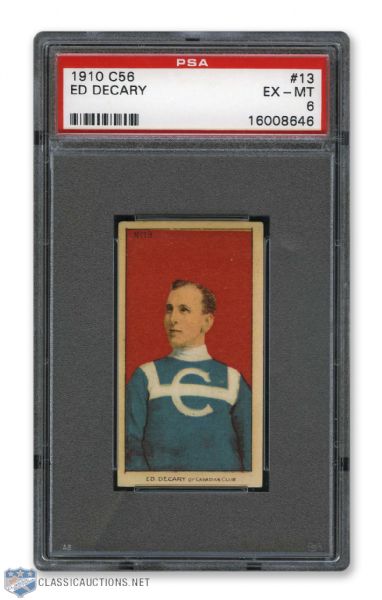 1910-11 Imperial Tobacco C56 #13 Ed Decary RC - Graded PSA 6