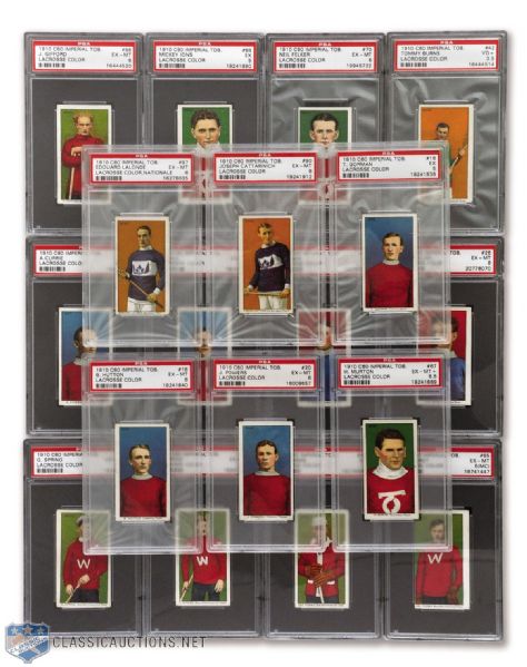 1910-11 Imperial Tobacco C60 Lacrosse PSA-Graded Complete 98-Card Set - Current Finest and All-Time Finest PSA Set!