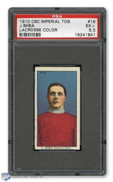 1910-11 Imperial Tobacco C60 #19 Jack Shea RC - Graded PSA 5.5 - Highest Graded!