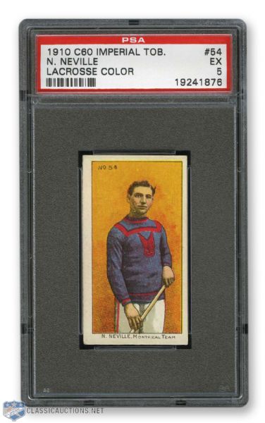 1910-11 Imperial Tobacco C60 #54 Nick Neville RC - Graded PSA 5 - Highest Graded!