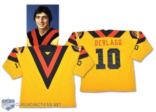 Bill Derlagos 1979-80 Vancouver Canucks Game-Worn V-Style Jersey