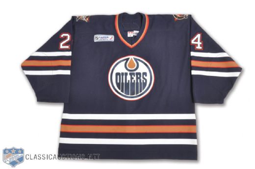 Steve Staios 2005-06 Edmonton Oilers Game-Worn Jersey with Katrina Patch and LOA