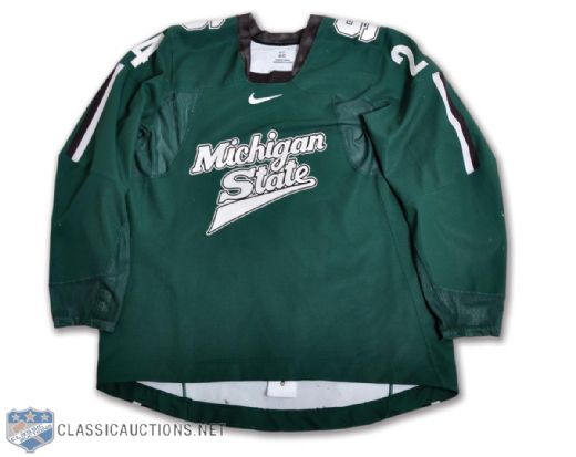 Matt Schepkes Mid-2000s Michigan State University Game-Worn Jersey