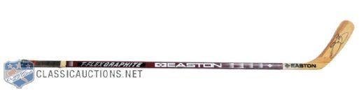 Joe Sakics Colorado Avalanche Easton T-Flex Graphite Signed Game-Used Stick