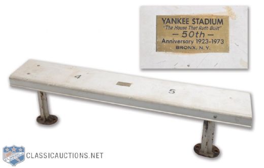 Pair of Pre-1973 Bleacher Seats from Yankee Stadium