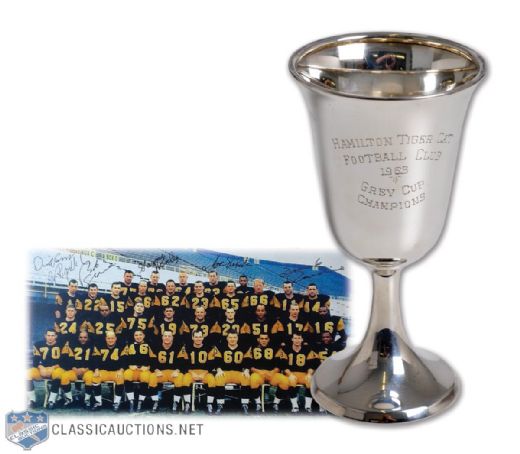 Hamilton Tiger-Cats 1963 Grey Cup Championship Sterling Silver Cup (6 1/2")