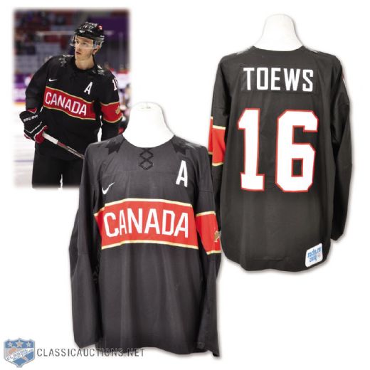 Jonathan Toews 2014 Olympics Team Canada Game-Worn Alternate Captains Jersey with Hockey Canada LOA - Photo-Matched!