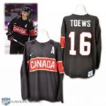 Jonathan Toews 2014 Olympics Team Canada Game-Worn Alternate Captains Jersey with Hockey Canada LOA - Photo-Matched!