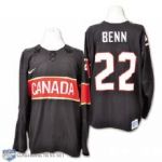 Jamie Benns 2014 Olympics Team Canada Game-Worn Jersey with Hockey Canada LOA
