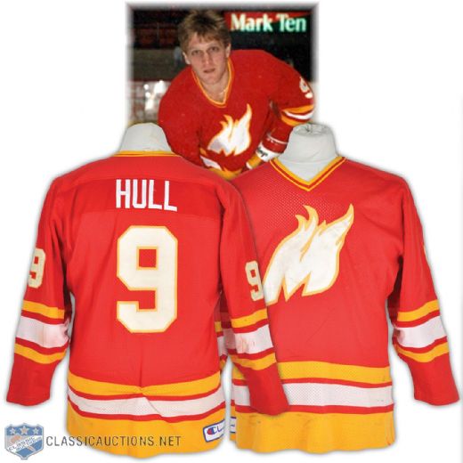 Brett Hulls 1986-87 AHL Moncton Golden Flames Game-Worn Jersey