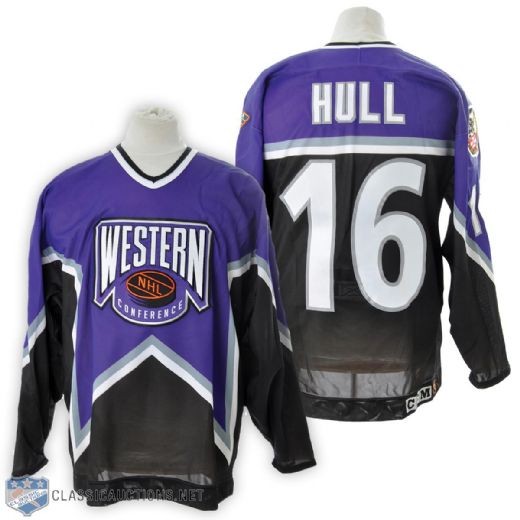 Brett Hulls 1996 NHL All-Star Game Western Conference Game-Worn Jersey 