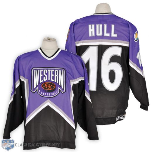 Brett Hulls 1997 NHL All-Star Game Western Conference Game-Worn Jersey