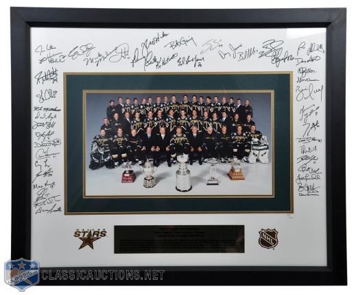 Brett Hulls 1999 Stanley Cup Champions Dallas Stars Limited-Edition Team-Signed Framed Display (29 1/2" x 35 1/2") 