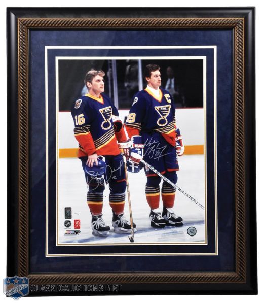 Brett Hull and Wayne Gretzky St. Louis Blues Signed Limited-Edition Framed Photo from WGA (26 1/2" x 30 1/2")  