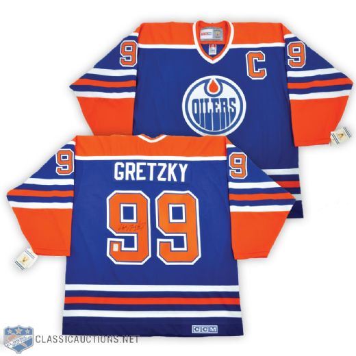 Brett Hulls Wayne Gretzky Signed Edmonton Oilers Jersey from WGA 