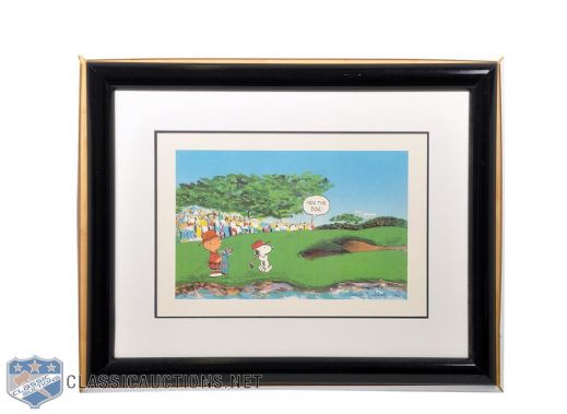 Brett Hulls 1993 Charles Schulz "You the Dog!" Charlie Brown and Snoopy Signed Limited-Edition Lithograph (23 1/4" x 29 1/4")