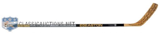 Mike Modanos Mid-1990s Dallas Stars Signed Easton Game-Used Stick from Brett Hull Collection