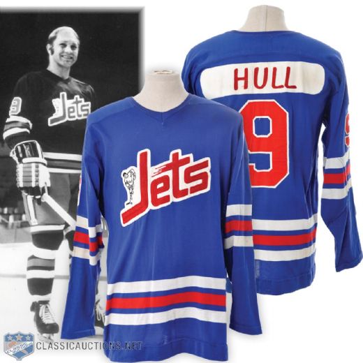 Bobby Hulls 1972-73 WHA Winnipeg Jets Inaugural Season Game-Worn Jersey from Brett Hull Collection