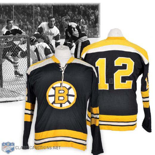 Wayne Cashmans 1970 Boston Bruins Stanley Cup Finals Game-Worn Jersey - Team Repairs! - Photo-Matched!