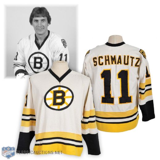 Bobby Schmautzs 1977-78 Boston Bruins Game-Worn Jersey