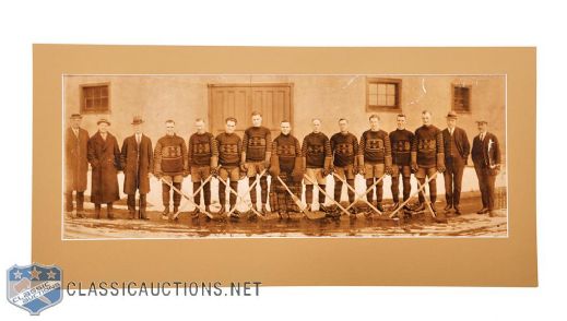 Ken Randalls 1924-25 Hamilton Tigers Panoramic Team Photo (24” x 9 1/2")
