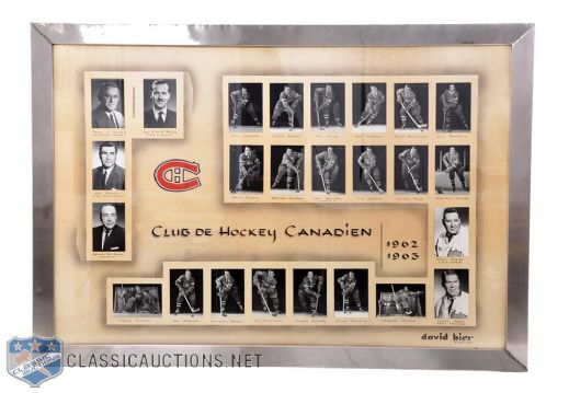 Montreal Canadiens 1962-63 Framed Master Team Photo from the Montreal Forum (44 1/2" x 64”)