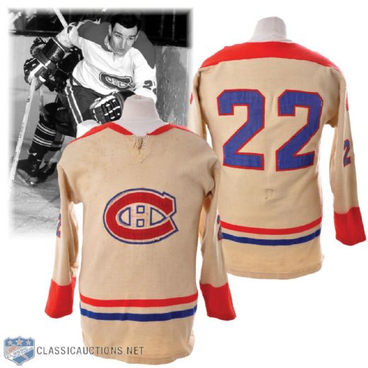 John Fergusons Mid-to-Late-1960s Montreal Canadiens Game-Worn Wool Jersey