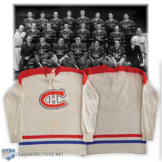 Hubert Maceys 1946-47 Montreal Canadiens Game-Worn Jersey