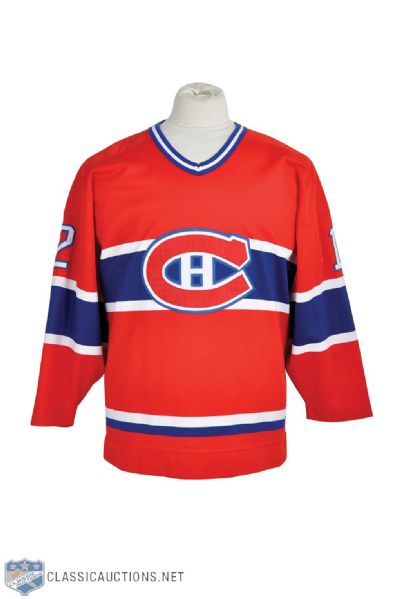 Mike Keanes 1990-91 Montreal Canadiens Game-Worn Jersey – 15+ Team Repairs!