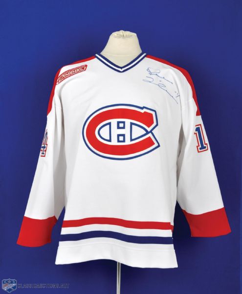 Trevor Lindens 1999-2000 Montreal Canadiens Signed "Last Game of the 20th Century" Game-Issued Jersey 