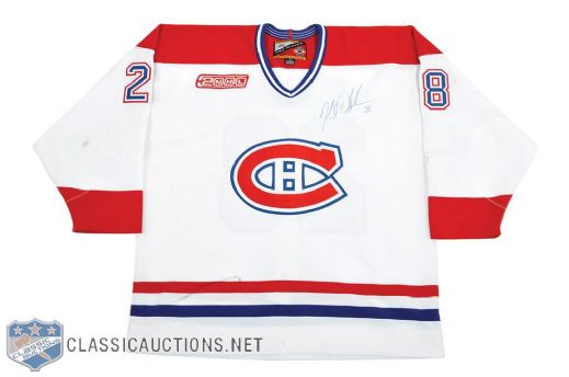 Karl Dykhuis 1999-2000 Montreal Canadiens Signed "Last Game of the Century" Game-Worn Jersey 