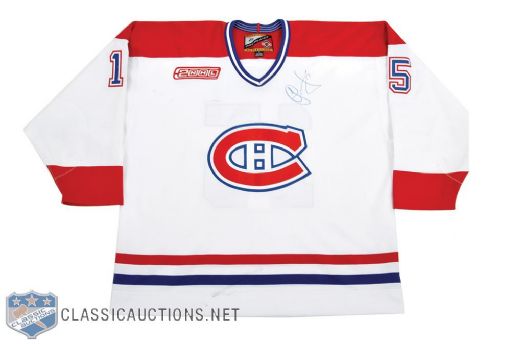 Dainius Zubrus 1999-2000 Montreal Canadiens Signed "Last Game of the 20th Century" Game-Worn Jersey