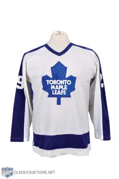 Mike Palmateers 1982-83 Toronto Maple Leafs Game-Worn Jersey with LOA - Team Repairs! 