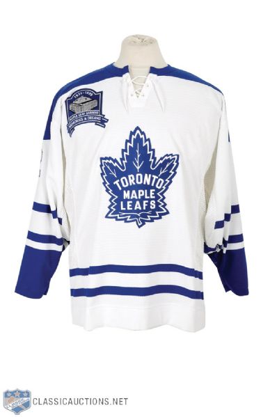 Kris Kings 1998-99 Toronto Maple Leafs Last Game at Maple Leafs Gardens Game-Worn Jersey