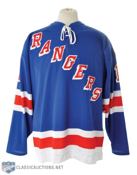 Zdeno Cigers 2001-02 New York Rangers Game-Worn Jersey with Team LOA - 9/11 Patch! - Team Repairs!