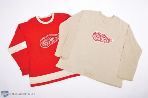 Detroit Red Wings 1950s-Style Film-Worn #10 Wool Sweater and Practice Sweater with LOAs