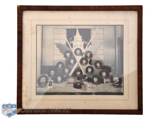 Montreal Canadiens 1930-31 Eatons Framed Team Picture (11" x 12 3/4")